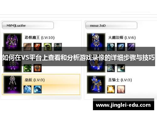 如何在VS平台上查看和分析游戏录像的详细步骤与技巧